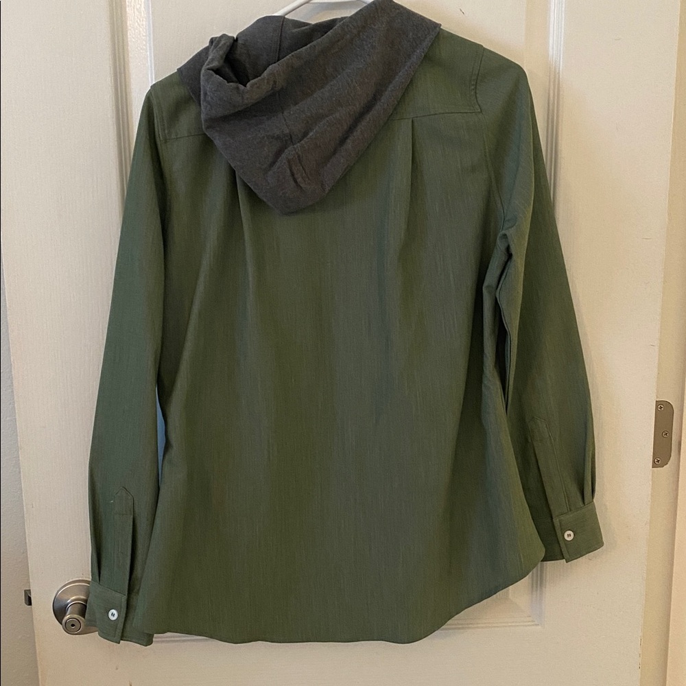 Alpha Forward Small Chambray Shacket - Picture 2 of 3
